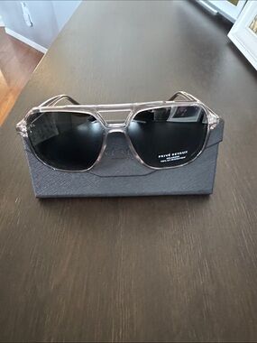 Unisex Prive’ Revaux  Smokey Frame Black Lens Aviator Sunglasses